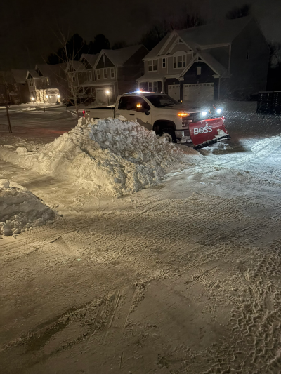 Snow plowing in medina ohio by ezgreen lawn care